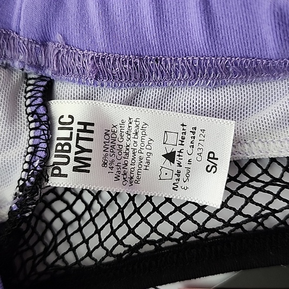 Public Myth Lilac Mix Black Mesh Sports Bra Size Smal - Picture 4 of 12